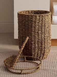 Nouvel arrivage de poubelle en jonc de mer naturel poubelle en osier pour chambre à coucher salle de bain poubelle du Vietnam - Product Image 6