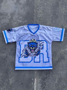 เสื้อฟุตบอลอเมริกันแบบสั่งทำพิเศษ คุณภาพสูง ผลิตจากโพลีเอสเตอร์ 100% แขนสั้น ระบายอากาศได้ดี ซับเหงื่อ ไซส์ใหญ่ สำหรับทั้งชายและหญิง - Product Image 3