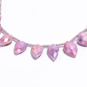 Wholesale 8 Inch Faceted Natural Pink Sapphire <b>Beads</b> <b>Top</b> Grade Quality 5X8 8X11 MM Gemstone Strand Jewelry Shield Stone <b>Beads</b> - Product Image 2
