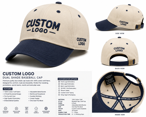 Casquette de baseball personnalisée avec logo, bicolore, brodée, à fermeture snapback, ajustable, pour équipe sportive - Product Image 2