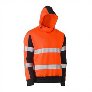 Ventes en gros de sweats à capuche de travail d'hiver personnalisés avec logo, haute visibilité, réfléchissants, fluorescents, pour les travailleurs - Product Image 1