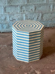 Tambor/taburete de consola con incrustaciones de hueso moderno, diseño antiguo hecho a mano ecológico, muebles de dormitorio para sala de estar para uso en talleres de hoteles - Product Image 4