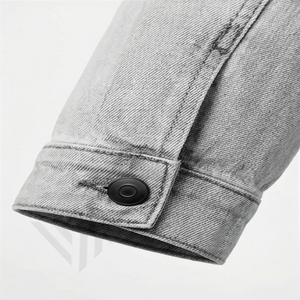 Nouvelle arrivée Veste en jean tendance Haute qualité Logo personnalisé Meilleure conception Veste en jean déchirée pour homme Vêtement de rue tendance - Product Image 6