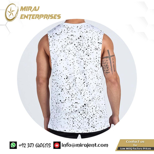 Vêtements de sport gilet musculaire vente en gros débardeur uni hommes musculation singulet gymnases Stringer chemise sans manches vêtements de fitness vierges - Product Image 4