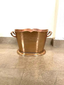 ถังน้ำแข็งอลูมิเนียมแบบหยาบชุบนิกเกิลสำหรับงานปาร์ตี้ในร่มและกลางแจ้งทุกโอกาสตู้แช่ไวน์พร้อมที่จับ - Product Image 4