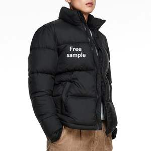 Wholesale OEM Service Factory-Made Men's <b>Thin</b> <b>Puffer</b> <b>Jackets</b> with Customized Logo Printing New Design Canvas Fabric Stand Collar - Product Image 1