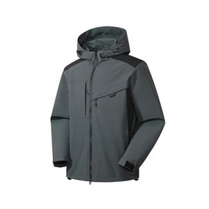Veste d'extérieur à blocs de couleurs avec coque dure coupe-vent et imperméable aux couleurs contrastées pour l'alpinisme - Product Image 3
