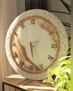 Versé résine époxy horloge murale résine époxy salon meilleur qulatiye meubles décor à la maison horloge murale personnalisée meilleur - Product Image 2