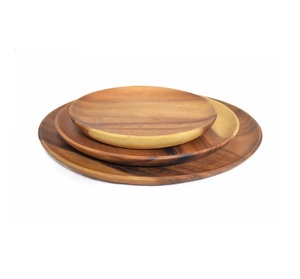 Plato de madera de alta calidad para vajilla, vajilla, gran oferta, plato de cena para servir comida, platos de madera de acacia - Product Image 3