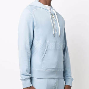 Meilleure vente au prix de gros Sweats à capuche décontractés à demi-fermeture éclair pour hommes nouveau design Collection hiver Sweats à capuche basiques en coton mélangé quantité minimale de commande bas - Product Image 2