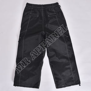 Pantalones de nieve impermeables negros clásicos con cintura ajustable y bucles para cinturón Bolsillos de carga Ventilaciones de aire y diseño de dobladillo de polainas de nieve - Product Image 2