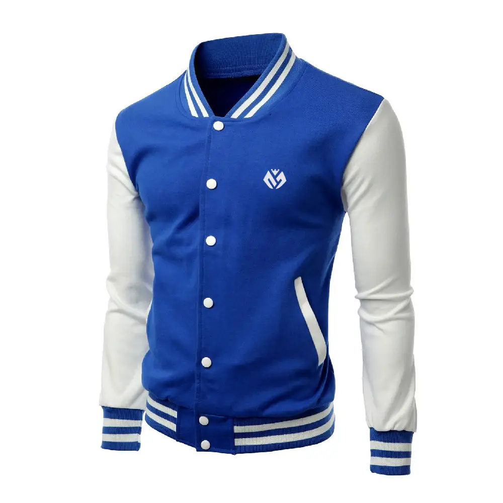 Custom Logo Afdrukken Heren Varsity Jas Op Maat Beste Verkoop Fleece Collage Letterman Varsity Jack