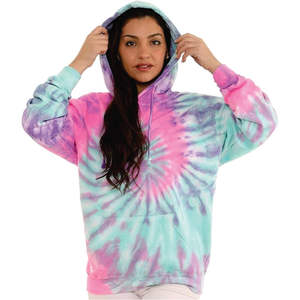 Sweats à capuche tricotés solides décontractés de couleur dégradée sublimée pour femme - Product Image 2