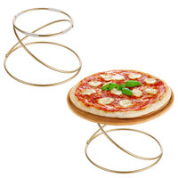 Support à gâteau en métal au design unique, finition dorée brillante, présentoir à desserts, support pour collations, pizza, burger, thé, table, fait main