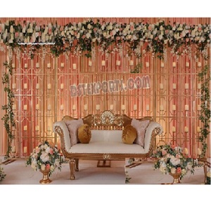 Modern Wedding Event Candle Walls <b>Backdrop</b> Panels New Design Metal Candle Walls Back <b>Frames</b> Wester Wedding Reception Stage - Product Image 1