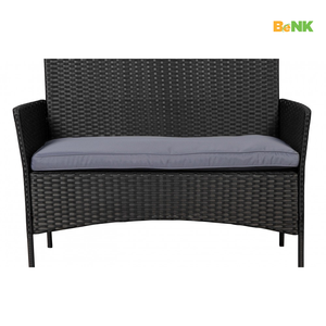 Meilleur prix moderne 4 pièces rotin osier ensemble pour mobilier d'extérieur jardin balcon cour parc ferme Villa pour l'école - Product Image 4