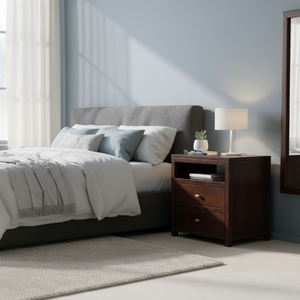 Cascara ร่วมสมัยขาตั้งกลางคืนทำจากไม้เนื้ออ่อนไม้ทึบสไตล์กาแฟสไตล์โมเดิร์นสำหรับห้องนอนห้องนั่งเล่นสำหรับใช้ในบ้านและในอพาร์ตเมนต์ - Product Image 3