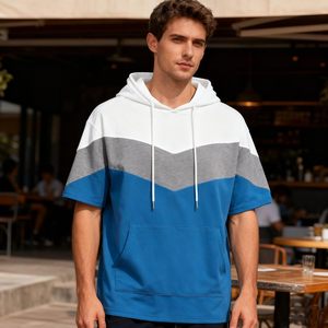 Camisetas musculares con capucha para hombre para entrenamiento y gimnasio-Tela peinada de secado rápido transpirable personalizable - Product Image 4