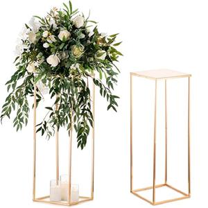 Vases en métal couleur or grande Table fleur artificielle pour décoration de mariage, vente en gros - Product Image 3