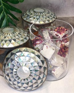 Handcrafted Ramadan Mubarak Acrylic <b>Gift</b> Box with MOP Lid 150mL Capacity Classic Style Business <b>Gift</b> for Elegant <b>Islamic</b> Decor - Product Image 1