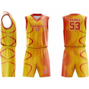 Youth Sublimation Custom <b>Basketball</b> Uniform Set Premium Polyester Team Jerseys & Shorts - Product Image 1