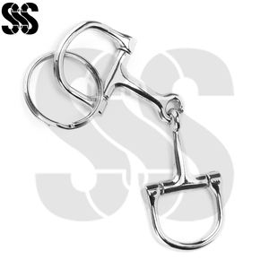Mors de cheval en acier inoxydable de haute qualité avec anneau en D, embout lisse, soutien latéral stable, confort durable pour l'équitation - Product Image 3