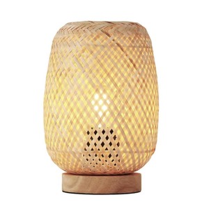 สินค้าขายดีทอทนทานชนบทแสนสบายโต๊ะโคมไฟตั้งโต๊ะไม้ไผ่สไตล์ญี่ปุ่นโคมไฟตั้งโต๊ะ LED ที่ทันสมัย - Product Image 1