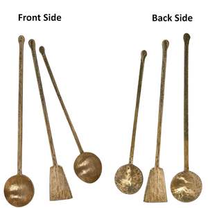 Medieval Handmade Brass Ladle and Spatula Set Brass Cooking Set for <b>Kitchen</b> Brass <b>Utensils</b> Calvin Handicraft - Product Image 3
