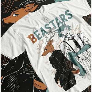 เสื้อยืด Beastars Legoshi ผ้าฝ้าย 100% แบบเรียบและลายพิมพ์ น้ำหนัก 240 กรัม รุ่นเจอร์ซีย์ หมายเลขรุ่นพิมพ์บนเสื้อยืด - Product Image 5