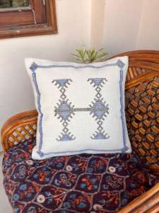 Cotton Sabra Pillow Cover Multi-Color Modern <b>Square</b> <b>Cushion</b> Woven Silk Cotton Fabric Stitching Technique for Home Hotel Hospital - Product Image 6