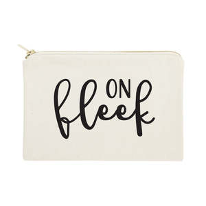กระเป๋าเครื่องสำอางผ้าแคนวาสพร้อมซิปปิดจาก On Fleek - Product Image 1
