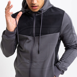 Survêtements pour hommes à capuche avec impression de logo personnalisée, 100% coton, utilisation en extérieur, marque privée, votre propre design, nouveau style, fermeture éclair intégrale - Product Image 4