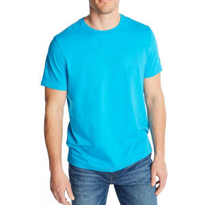 Venta al por mayor de los hombres 100% algodón camiseta de moda Slim Fit cuello redondo ligero 220g de alta calidad liso para Pima personalizable - Product Image 1