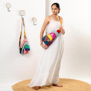 LW Sac à dos pour femmes en cuir de vache véritable Style bohème rock isolé Sac pour ordinateur portable PVC Sac à bandoulière résistant à l'eau - Product Image 6