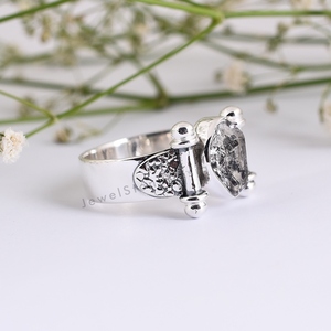 Haute qualité 925 argent Sterling Herkimer bague en diamant à la main bague de fiançailles de mariage pour les femmes classique vente chaude en gros - Product Image 3