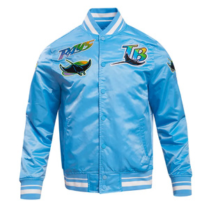 แจ็คเก็ตบอมเบอร์สไตล์วิทยาลัยย้อนยุควินเทจแบบเต็มตัวทำจากผ้าซาตินปักปกคอตั้งเสื้อแจ็กเก็ตเลตเทอร์แมนสำหรับฤดูหนาว - Product Image 4