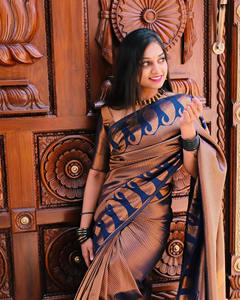 Look riche dernier concepteur Banarasi doux soie Saree avec chemisier non cousu pièce pour les femmes indiennes et pakistanaises prix de gros - Product Image 4