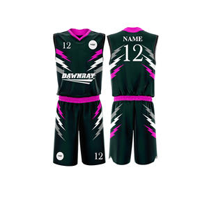 Ensemble de maillots de basket-ball de qualité supérieure personnalisé, maillot et short en polyester respirant à séchage rapide, vêtements de sport d'équipe pour hommes, femmes et jeunes - Product Image 4