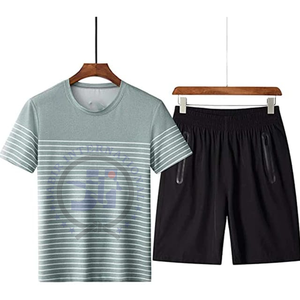 2024 hommes décontracté été coton Shorts ensembles Logo personnalisé mode survêtements pour un usage quotidien et activités de plein air - Product Image 1