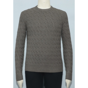 เสื้อถักแบบสวมหัวคอกลมสีบล็อกลายทางผ้าคอตตอนของผู้ชายเสื้อ100% ระบายอากาศได้ดีป้องกันการยับย่นสำหรับฤดูหนาว OEM & ODM ออกแบบได้ตามต้องการ - Product Image 3