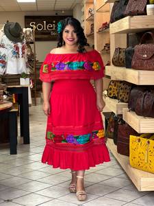 Elegante señoras vendaje Maxi vestido con fajas Vintage Midi Maxi vestido Sexy sin tirantes vestido largo vestido de noche bordado de flores - Product Image 4