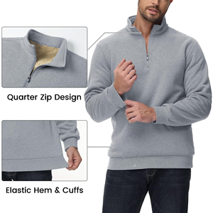 Venta al por mayor de cuello redondo sudadera 280GSM sólido de punto de los hombres al aire libre suéter de los hombres para el otoño de invierno sudaderas con capucha para los hombres - Product Image 5