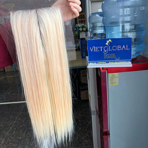 วิกผมต่อผมมนุษย์สีบลอนด์100% ผมตรงคุณภาพระดับพรีเมี่ยมปิดผมขนาด6x6 HD จากเวียดนาม - Product Image 1
