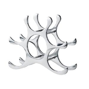 Porte-bouteilles de vin en aluminium plaqué or en forme de cheval Porte-bouteilles décoratif pour fête à la maison Porte-bouteilles à champagne élégant Présentoir de bar - Product Image 2