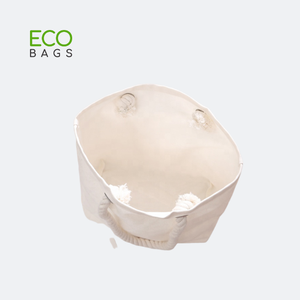 Sac de plage moyen avec poignée en corde coton biologique imprimé sérigraphié personnalisé sac de shopping en toile réutilisable écologique Hanoi - Product Image 5