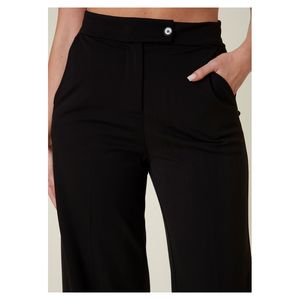 Italiano a medida Otoño Invierno Punto Milano Pantalones de mujer con bolsillos Botón de pierna ancha Cremallera Frontside Diferentes colores - Product Image 5