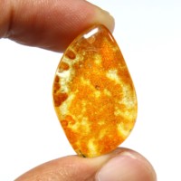17.00 Cts natürlicher baltischer Bernstein Cabochon Edelstein Ausgefallene Form Erstaunliche Farbe Polen Bernstein loser Stein für Schmuck herstellung Edelstein