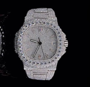 นาฬิกาสแตนเลสสตีล46มม. สำหรับผู้ชายเครื่องประดับธุรกิจเพชรเย็นหรูหราแบรนด์หรูส่งออกที่แข่งขันได้ - Product Image 1