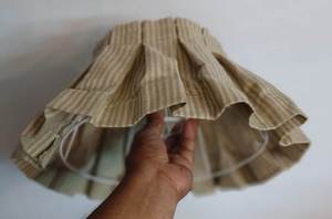 Pantalla de luz de cuchillo Vintage, pantalla plisada, falda ikat, tela impresa para lámpara de mesa interior, accesorios de iluminación, cubierta - Product Image 4