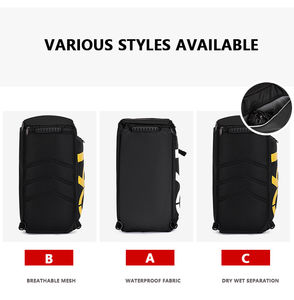 US $3.52 Sac de sport en cuir véritable de grande capacité Sac de voyage de nuit pliable week-end noir pour hommes et femmes - Product Image 5